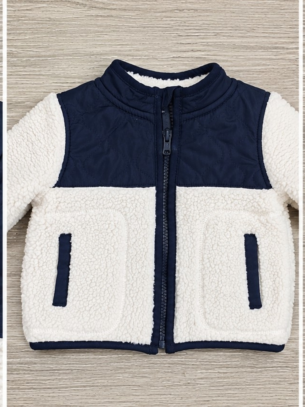 Kids Navy Quilted Jacket